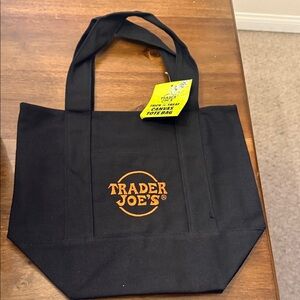 Black Canvas Mini Tote Bag